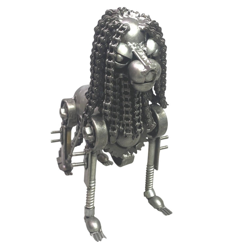 Lion Sculpture Scrap Recycled Metal‎ Art Steampunk Industrial Figurine